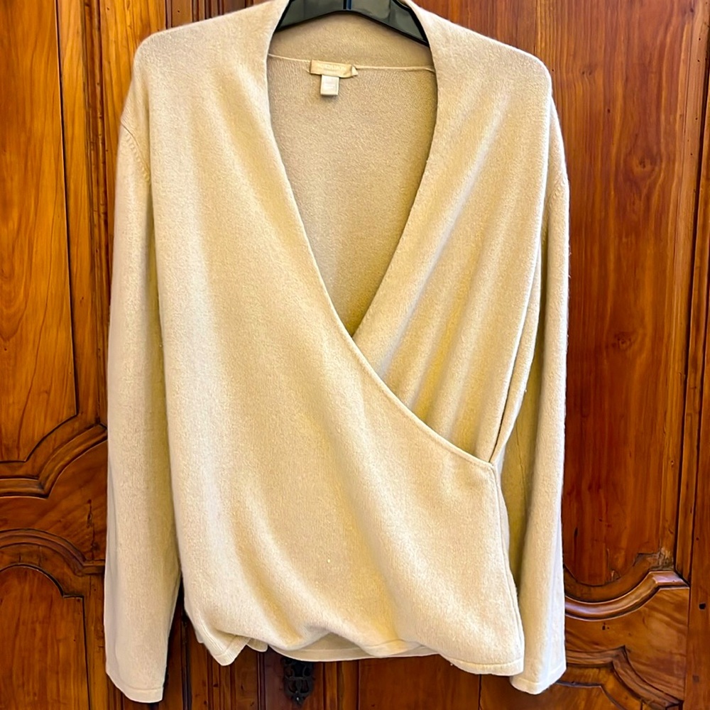 Nordstrom beige long sleeve cashmere sweater